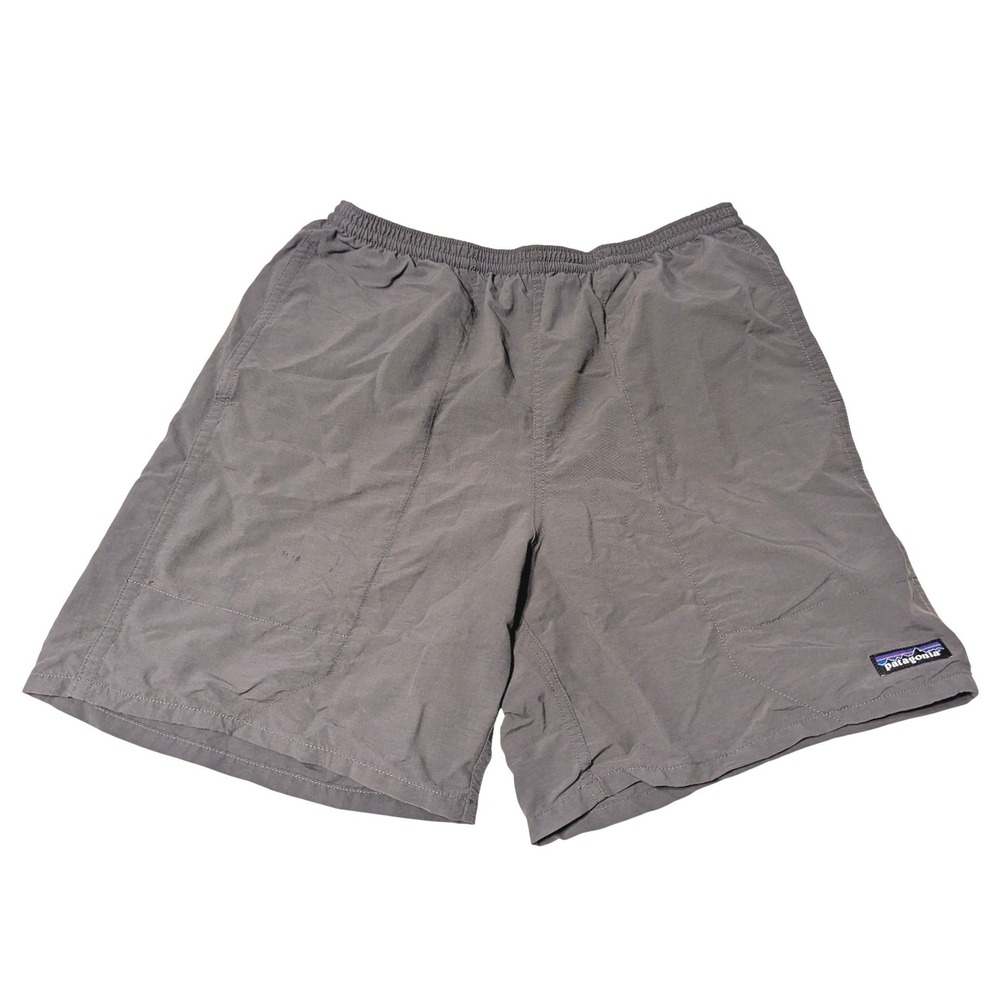 Patagonia Mens Small Baggies Longs 7" Shorts Forge Grey Nylon Mesh Liner 58033 - Picture 1 of 13